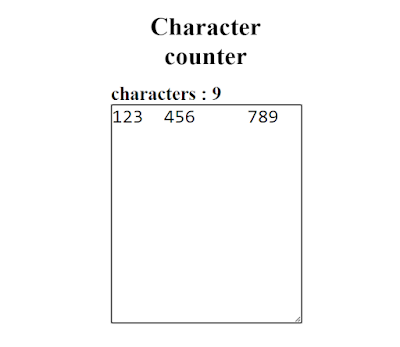 Character counter using javascript