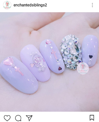 Nail art by Enchanted Siblings with unicorn gradient colour signature design