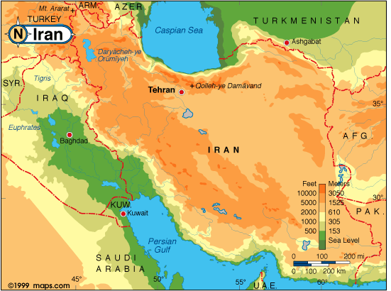 map of Iran