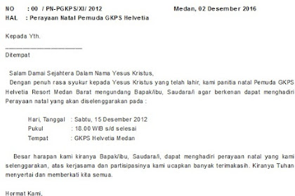 Contoh Surat Undangan Natal Hkbp