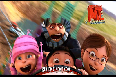 <img src="Despicable Me.jpg" alt="Despicable Me Gru bersama Edith,Agnez dan Margo di taman hiburan">