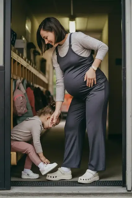 Bump-Friendly Jumpsuit + Long Sleeve Layer