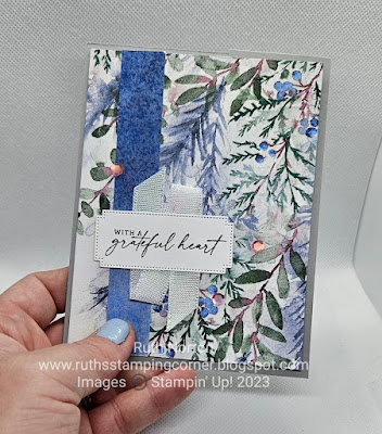stampin up, winter meadow dsp