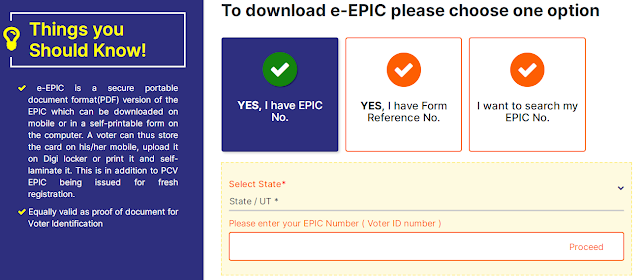 Voter ID E-EPIC Download