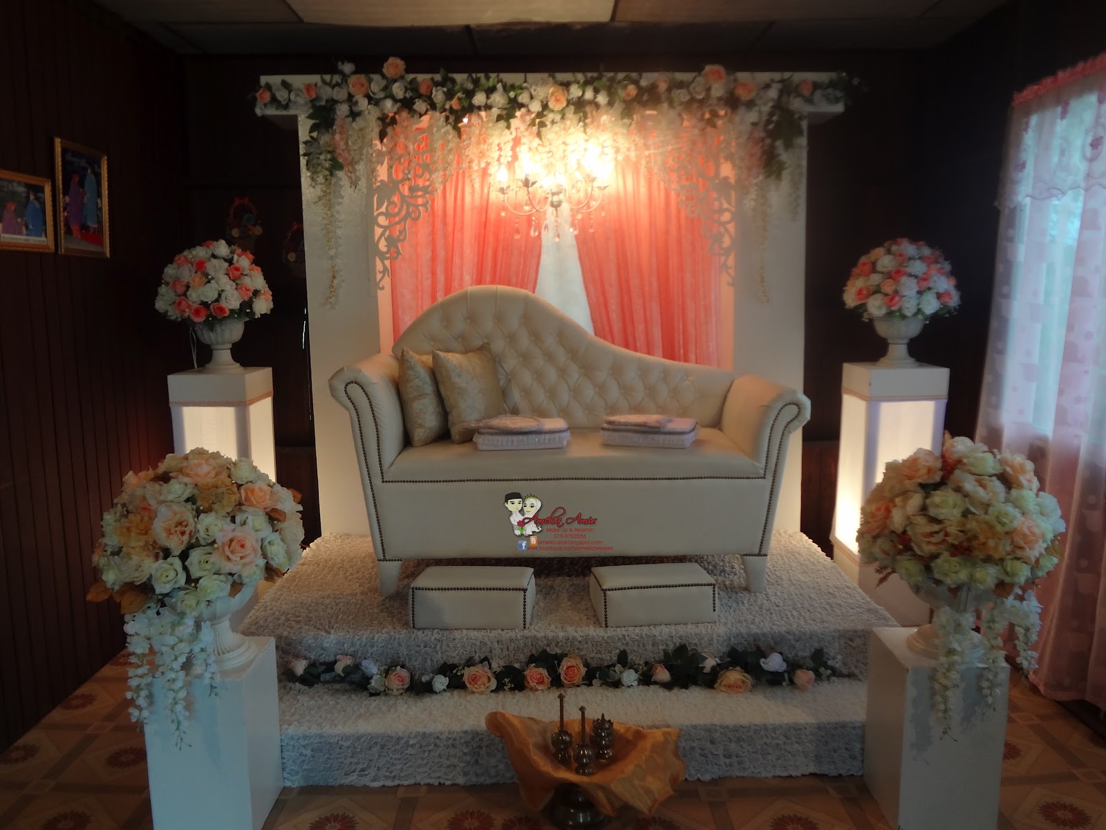 Kerja Kahwin Kuala Kangsar: Pelamin Tema Peach