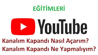 eğer sizinde youtube kanalınız kapanmış ise ne yapacağınızı bilmiyorsanız bu sayfa tam size göre kapanan youtube hesaplarımızı tekrar geri açtırmak için kullanacağınız harika formlarlar.