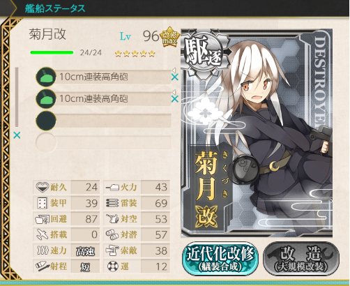 艦これ 菊月 私製艦娘型録042 ワレハgdgd快楽主義者
