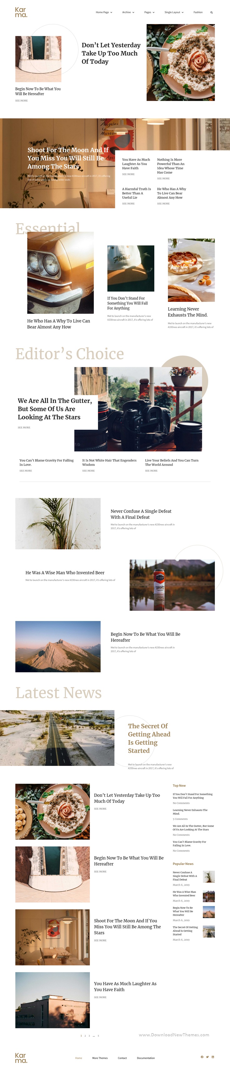 Karma - Blog & Magazine Elementor Template Kit