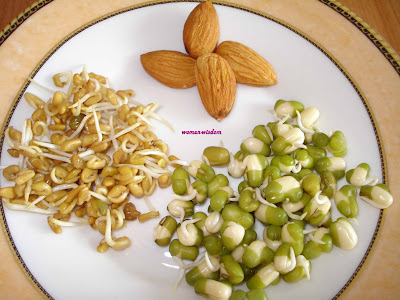 health benefits of sprouts and almond