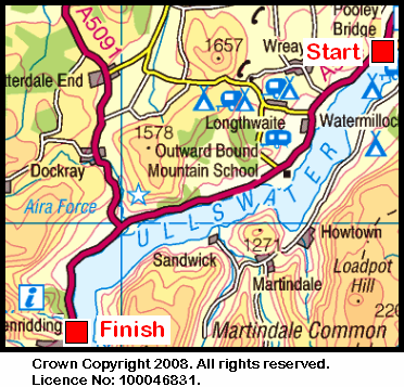 Map of the Ullswater area