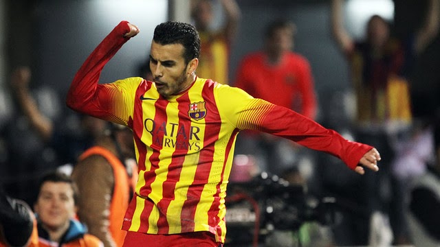 Pedro Rodriguez's Goal celebration against Cartagena