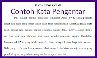 Contoh Kata Pengantar Skripsi  Teori Sekolah