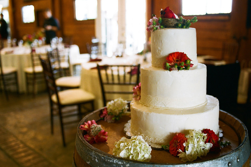 My Cardinal Love Birds were a perfect finishing touch to their cake