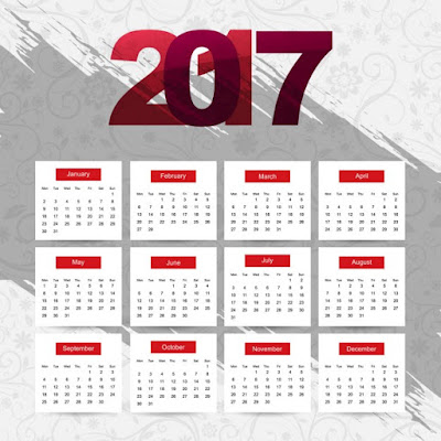 Happy New Year 2017 Calendar Download