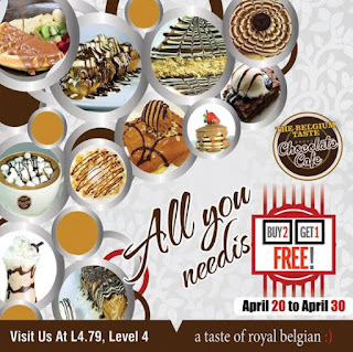 The Belgium Taste Chocolate Cafe Buy 2 Free 1 Promotion at Sunway Putra Mall (20 April - 30 April 2017)