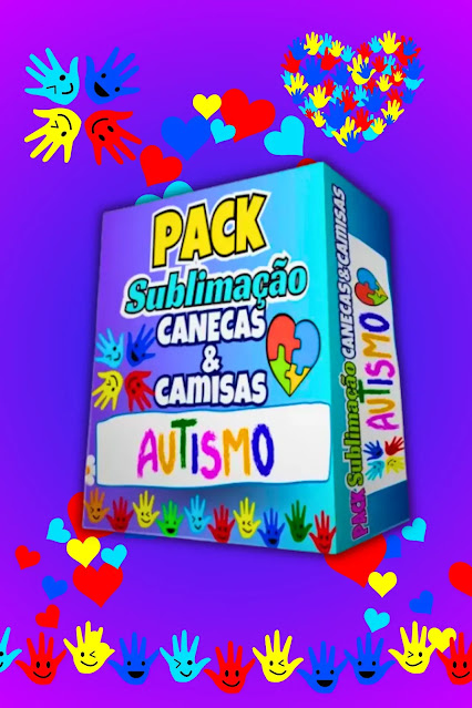 SUPER PACK AUTISMO SUBLIMAÇÃO DE CANECAS