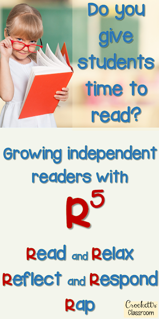 Independent reading time is vital to helping students grow as readers.  Find out how to get kids to read and reflect upon their reading with R5.