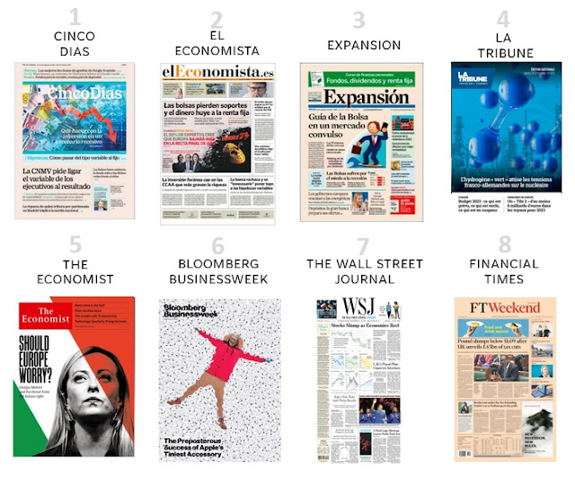 PORTADAS PRINCIPALES DIARIOS Y SEMANRIOS ECONOMICOS FIN DE SEMANA 24 Y 25 DE SEPTIEMBRE 2022