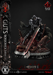 Berserk - Guts in Bersrk Armor Rage Edition y Unleash Edition Statues de Prime 1 Studio