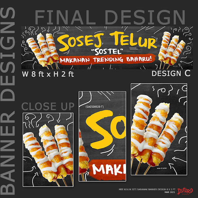 Sosej Telur "Sostel" Banner design by Izutaro