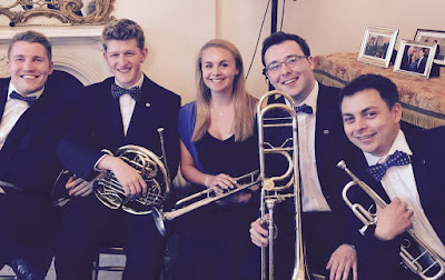 Members of the EUYO at the Austrian Residence in London