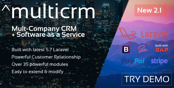 Multicrm v1.1.5 - Powerful Laravel CRM +Front End Software As A Service - Scripts Free Download