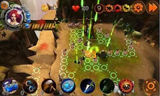 Screenshots of the Tribal Wars TD for Android tablet, phone.