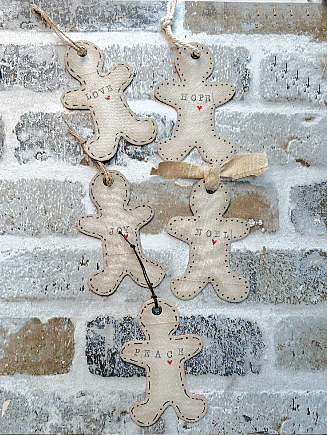 gingerbread men on brick