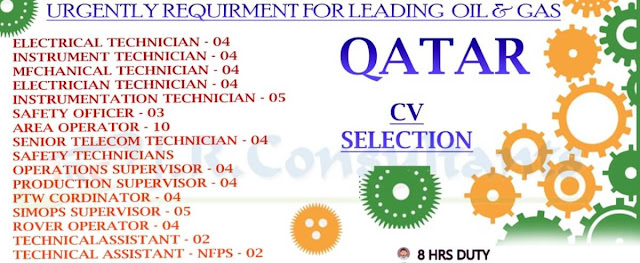 Oil and Gas jobs in Qatar - Urgent requirement