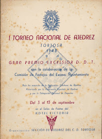 Portada del Boletín del I Torneo Nacional de Ajedrez de Tortosa 1948