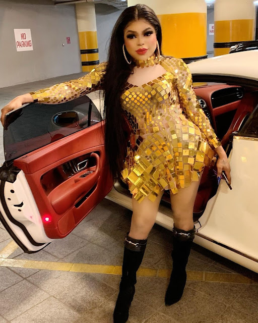 Bobrisky Poses With Multi-Million Naira Car, Declares Himself Most Expensive Runs Girl In Nigeria
