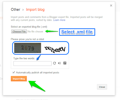 How to Restore Blogger Posts and Comments 2