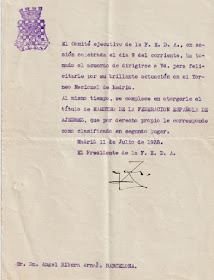 Escrito dirigido a Àngel Ribera, julio de 1935