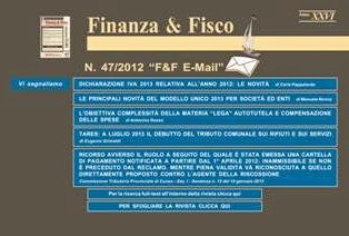Finanza & Fisco 2012-47 - 22 Dicembre 2012 | TRUE PDF | Settimanale | Finanza | Tributi | Professionisti | Normativa
Settimanale tecnico di informazione e documentazione tributaria.