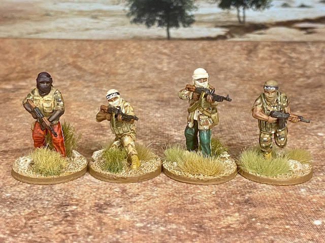 28mm modern terrorist insurgent miniatures from Quartermaster 3D for wargaming western Africa/Mali/the Sahel