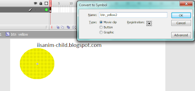 Membuat tombol Movie clip pada adobe flash cs3