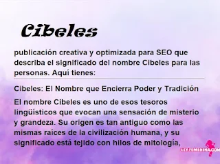 significado del nombre Cibeles