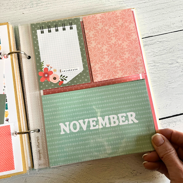 A Year in Review Scrapbook Album Page to document monthly events & photos