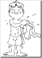 Boy Toweling Off