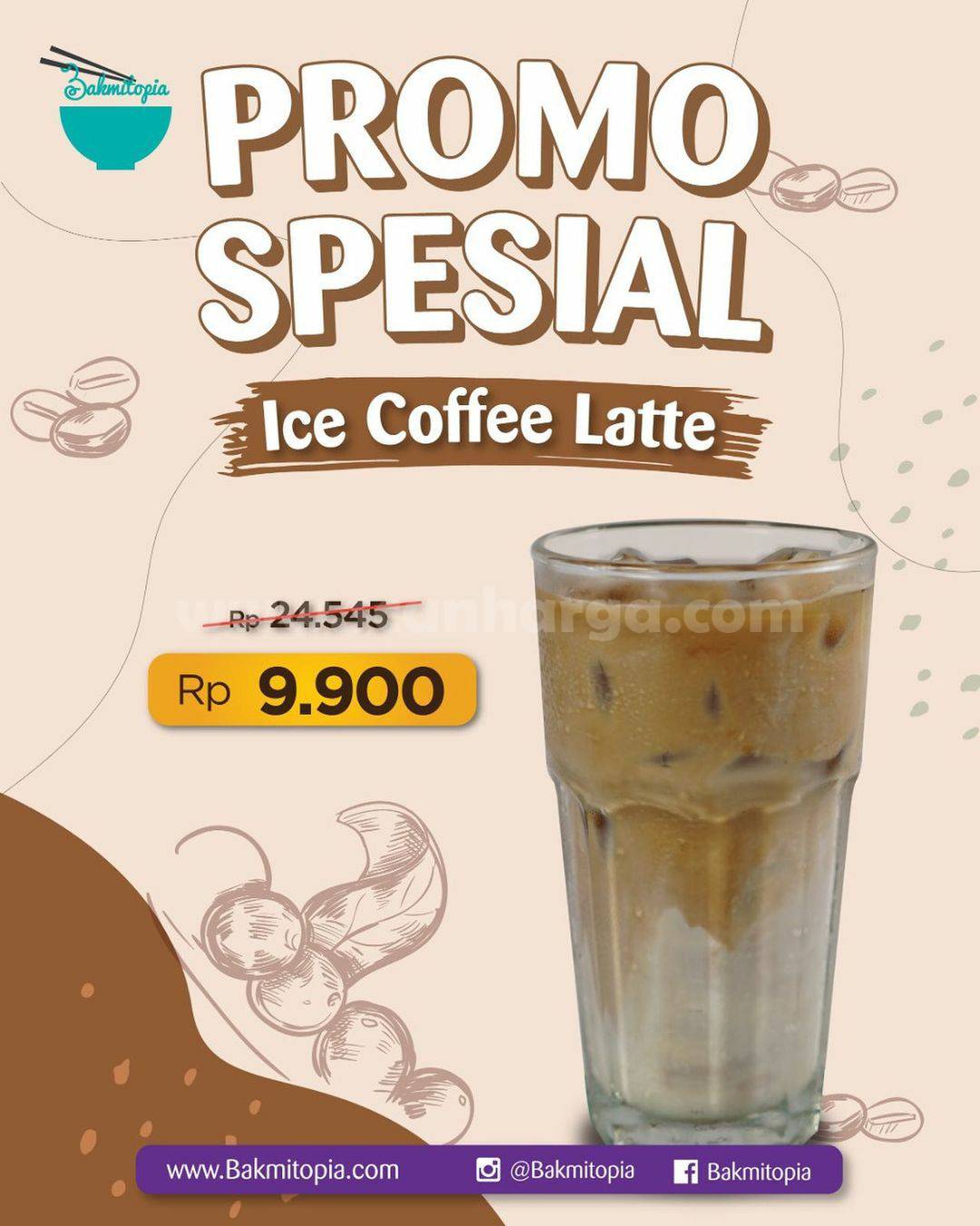 Bakmitopia Promo Spesial Ice Coffee Latte harga hanya Rp 9.900