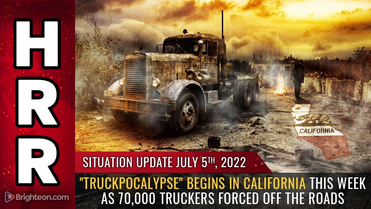 “TruckPOCALYPSE” begins in California this week as 70,000 truckers forced off the roads due to Democrat idiocracy