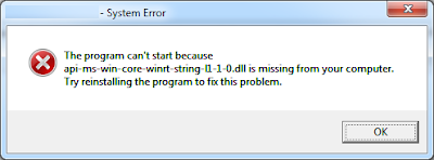 Error api-ms-win-crt-runtime-l1-1-0.dll
