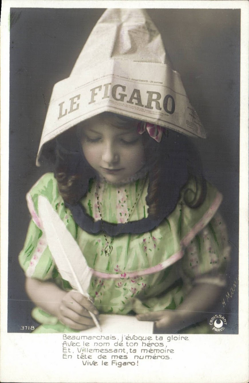 Le Figaro Vintage Postcard