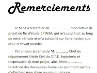 Exemple De Remerciement Rapport De Stage