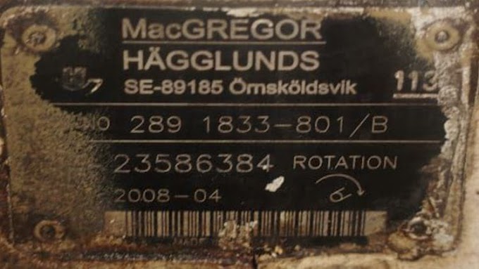 MACGREGOR HAGGLUNDS 289 1833-801/B HYDRAULIC MOTOR