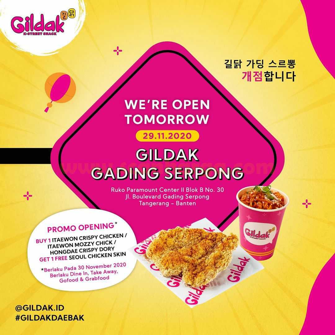 Gildak Gading Serpong Opening Promo Beli 1 Gratis 1