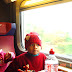 Inside TGV from Bern to Paris