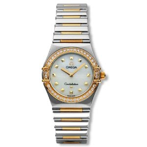 Omega Women's Constellation Watch #1376.71.00 18K Gold-Plated Diamond Accented 