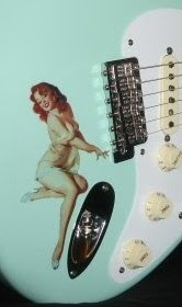 Vintage Bomber Pin-Up Girl Guitar Decal