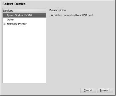 You can install a local printer or a network printer using the same interface